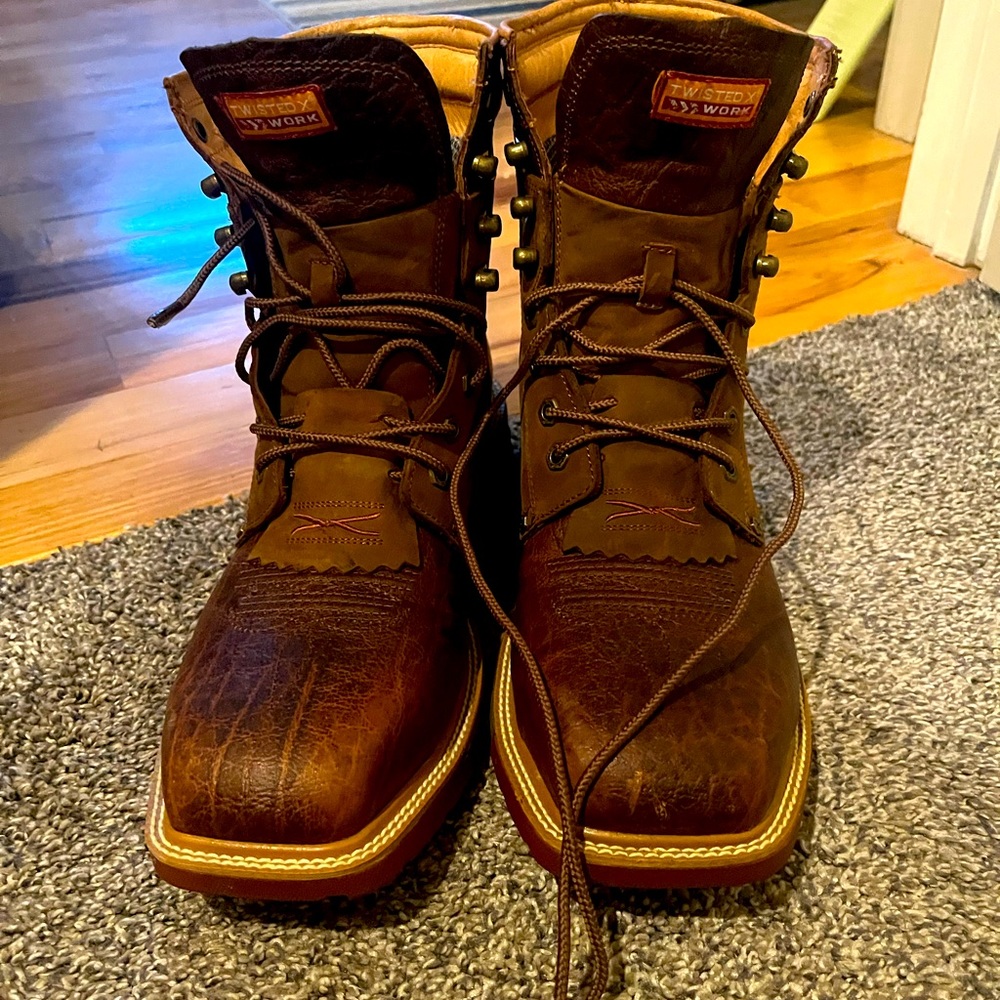 Twisted X Men's 8" CellStretch Lacer Alloy Toe Waterproof Work Boots MXALW01